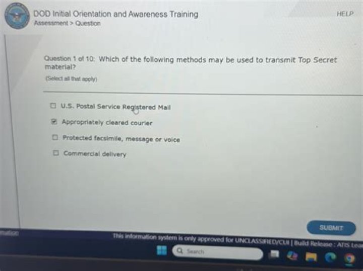 How do you transport top secret material