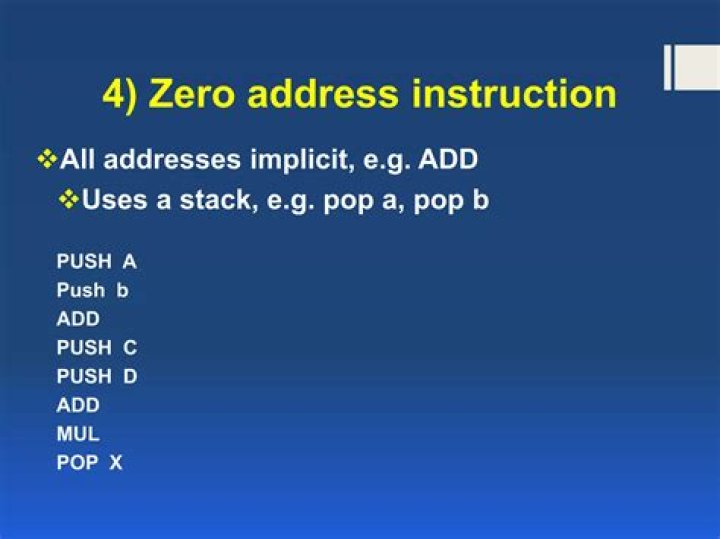 What is a zero address instruction